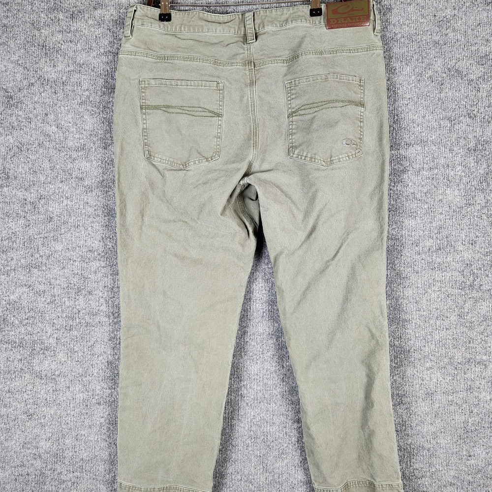 Drake Waterfowl Mens 38 Double Knee Pants Light Green Cotton Canvas Workwear - Picture 7 of 11